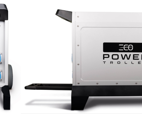 ecoPowerTrolley konplan ecocoach Elektrizität Energie Energiewende mobile Stromversorgung Serialisierung Serienproduktion Kunststoff Gehäuse Dichtungskonzept